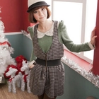 CatWorld - Zip-Front Houndstooth Jumper Shorts