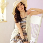 Tokyo Fashion - Eyelet-Lace Trim Drawstring Vest
