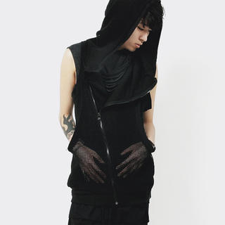 Hooded Sheer Vest
