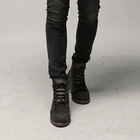 SLIM&FIT - Faux-Suede Lace-Up Ankle Boots