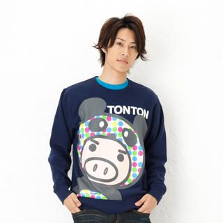 Long-Sleeve Print Pullover - Colorful Big TONTON Long-Sleeve Print Pullover - Colorful Big TONTON
