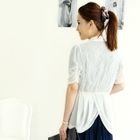 59th Street - Lace-Panel Chiffon Cardigan