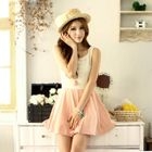 Tokyo Fashion - Sleeveless Crochet-Bodice Panel Tunic