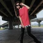 PUFFY - Cut Out-Back Short-Sleeve Top