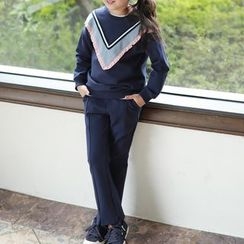memene - Set: Kids Long-Sleeve Color-Block Top + Pants memene - Set: Kids Long-Sleeve Color-Block Top + Pants