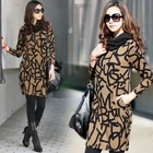 Jcstyle - Set: Knit Dress + Knit Circle Scarf