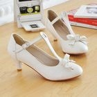 Smoothie - Bow-Accent T-Strap Pumps
