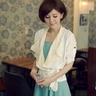 OrangeBear - Lace Overlay Lapel Belted Jacket