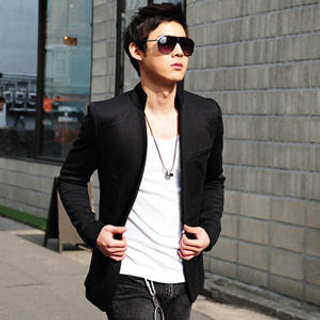 Mandarin Collar Blazer