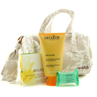 Aroma Dynamic Natural Beauty Collection: Toning Gel + Body Serum + Bath Pebble + Bag