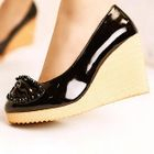 Kvoll - Patent Beaded Bow-Accent Wedges