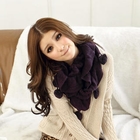 Tokyo Fashion - Pompom-Accent Circle Scarf