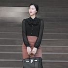 NAINGIRL - Ruffle-Accent Chiffon Blouse