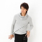 BLACK ASUKA - Cowl-Neck Studded Top