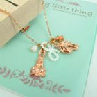 MyLittleThing - Rose Gold Rabbit and Mushroom Necklace
