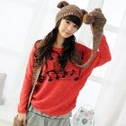 59 Seconds - Musical Notes Print Long Knit Top