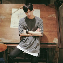 DragonRoad - Mock Two-Piece Elbow-Sleeve T-Shirt DragonRoad - Mock Two-Piece Elbow-Sleeve T-Shirt