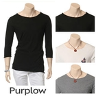 Purplow - Boatneck 3/4-Sleeve Top
