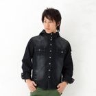 BLACK ASUKA - Hooded Denim Jacket