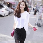 LORIKEET - Slit-Sleeve Mock Two-Piece Dress
