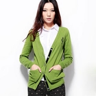 Ando Store - Button-Front Embroidered Cardigan