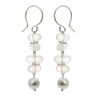 Keleo - Silver light rose quartz earrings
