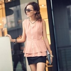 PUFFY - Zip Front Peplum Top