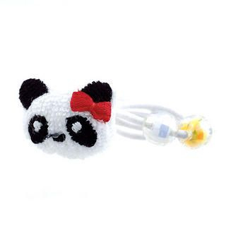 Panda with red ribbon hair band