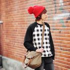 HOTBOOM - Raglan-Sleeve Check Pullover
