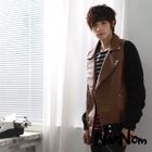 NanNom - Faux-Leather Panel Biker Jacket