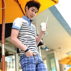 SLIM&FIT - Stripe Polo Shirt