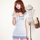 ZOO - Inset Top Striped T-Shirt