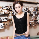 Ringnor - Mesh-Panel Lace Tank Top