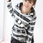 59 Seconds - Nordic Print Fleece Hoodie