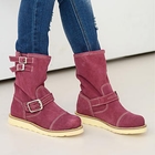 59 Seconds - Genuine Suede Buckled Short Boots
