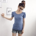 D.P-Shop - Bow-Back Puff-Sleeve T-Shirt