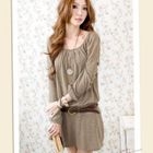 Tokyo Fashion - Long-Sleeve Shirred Knit Dress