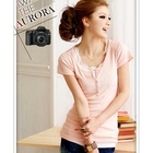 E.F.Shop - Short-Sleeve Ribbed Henley