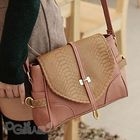 PG Beauty - Faux Snakeskin Flap Cross Bag