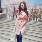 TISVIN - Chiffon Trench Coat with Sash