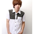 SeventyAge - Zebra Print Short Sleeve Shirt