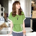 59 Seconds - Crochet-Hem Oversized Top with String