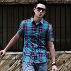 MURATI - Short-Sleeve Plaid Shirt