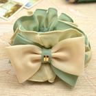 Cuteberry - Bow-Accent Two-Tone Hair Tie