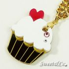 Sweet & Co. - Mini White Cupcake Crystal Gold Necklace
