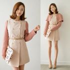 SUVINSHOP - Detachable Cape Trench Coat with Belt