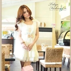 Tokyo Fashion - Bow-Shoulder Layered Chiffon Dress