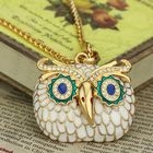 Cuteberry - Rhinestone Owl Pendant