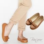 Bonjour Puu Jour - Bow-Front Genuine Leather Moccasins