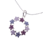 Samudra Raccolta - Circular Flowers Crystal Pendant (Purple)